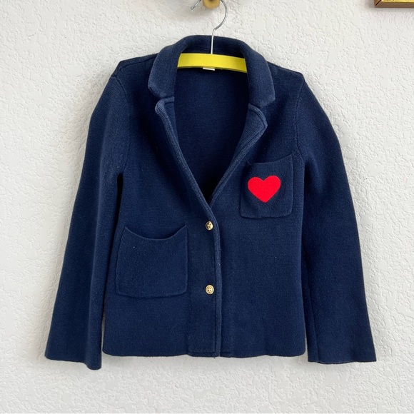 Crewcuts J Crew Girls Knit Sweater Blazer Heart - Picture 2 of 7